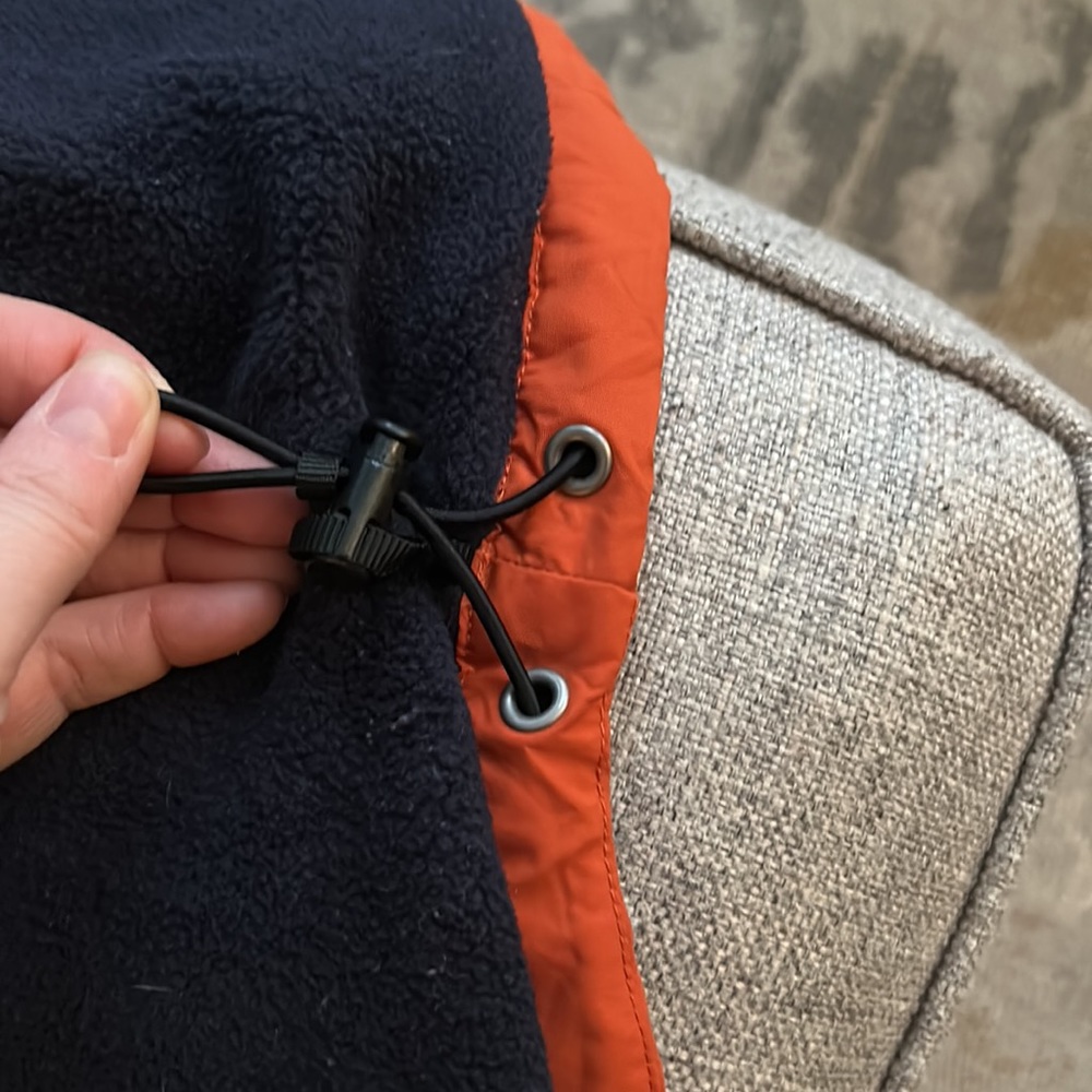 VINTAGE LL Bean Orange Vest Fleece Lined - Picture 9 of 10